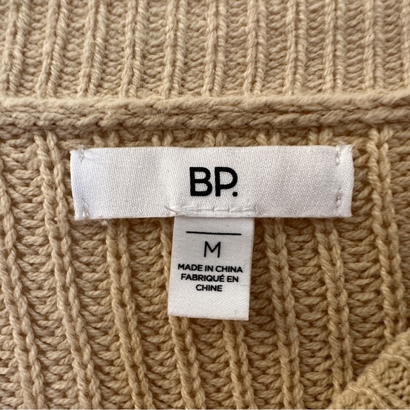 BP. Cleo Crop Crewneck Sweater in Tan Boulder size medium - Picture 7 of 8